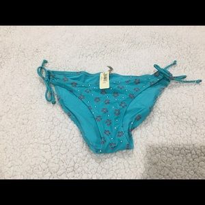 NWT Aerie Turquoise Floral Dot Bikini
